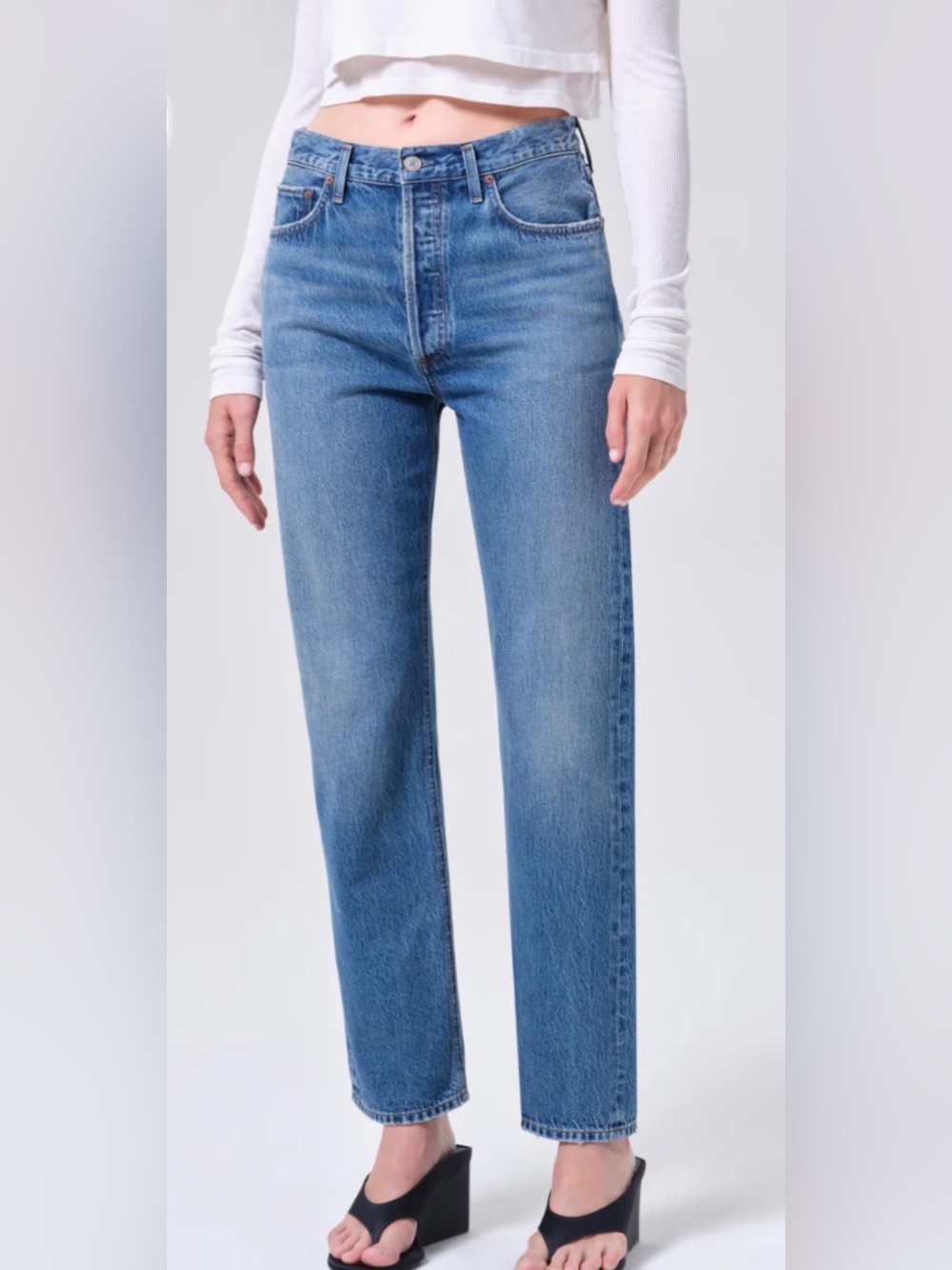 AGOLDE Women's Straight Leg Blue Denim Jeans- Size 26